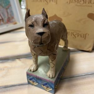 Jim Shore figurine: “Scrappy” the Pit Bull Terrier (retired)